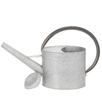 Artikel Metall Giesskanne Silbergrau L53cm H29cm für Gartendeko und Blumenarrangements