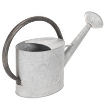 Artikel Metall Giesskanne Silbergrau L53cm H29cm für Gartendeko und Blumenarrangements