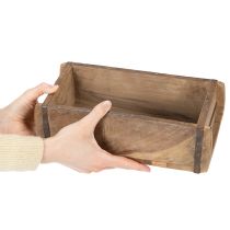 Artikel Holzkiste Ziegelform Braun 30cm Pflanzkasten Vintage-Look