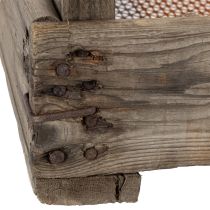 Artikel Vintage-Holzkiste mit Maschendraht 75×50×14cm für Dekoration und Aufbewahrung
