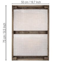 Artikel Vintage-Holzkiste mit Maschendraht 75×50×14cm für Dekoration und Aufbewahrung