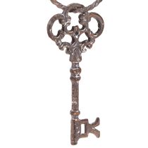 Artikel Vintage Deko-Schlüsselbund aus rostigem Metall 20,5 cm – Antike Wand- und Tischdekoration