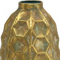 Artikel Vintage Vase Gold Blumenvase Vase Wabenoptik Ø23cm H39cm