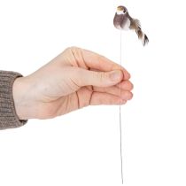 Artikel Dekovögel künstlich 5 cm mehrfarbig aus echten Federn, Set mit 18 Stück, für Frühjahrsdekoration