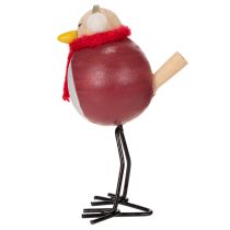 Artikel Deko-Vogel-Figuren Set Holz und Metall 11 cm Rot Weiss Schwarz Innenbereich 4 Stück