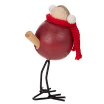 Artikel Deko-Vogel-Figuren Set Holz und Metall 11 cm Rot Weiss Schwarz Innenbereich 4 Stück