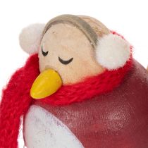 Artikel Deko-Vogel-Figuren Set Holz und Metall 11 cm Rot Weiss Schwarz Innenbereich 4 Stück