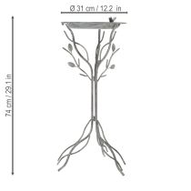 Artikel Vogeltränke zur Dekoration mit filigranem Blatt Muster im Vintage-Stil 74cm