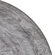 Artikel Vogeltränke aus Metall mit Blattmuster, 74 cm hoch, graue Vintage-Optik, dekorative Schale für drinnen und draussen