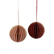 Artikel Wabenbälle Wabenkugeln Bordeaux Rosa Glitter Ø7cm 4 St