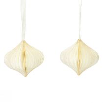 Artikel Wabenbälle Wabenkugeln Zwiebel Weiß Gold Ø8cm 4 St