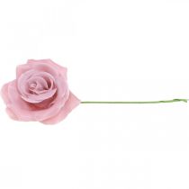 Artikel Wachsrosen Rosa Ø8 cm 12 Stück für Dekoration und Floristik