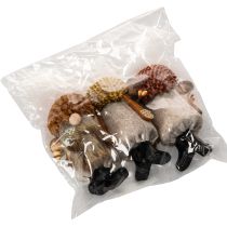 Artikel Set aus 3 Wichtel Figuren mit Bart und Mütze 10 cm aus Filz und Kunststoff für herbstliche Dekoration