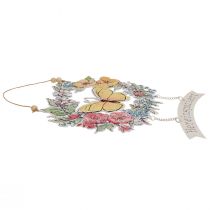 Artikel Schmetterlingskranz aus Metall mit Schriftzug für Wand- und Türdeko