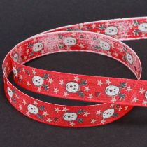 Artikel Weihnachtsband mit Rentieren Deko Band Rot 15mm 18m