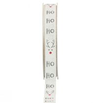 Geschenkband Weihnachten Weihnachtsband Hohoho Weiß 15mm 20m