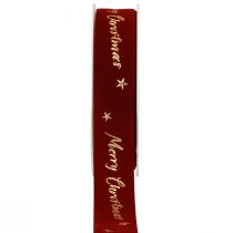 Artikel Geschenkband Weihnachtsband Rot Samtband 25mm 20m