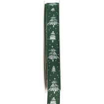 Weihnachtsband mit Tannen Geschenkband Grün 15mm 20m