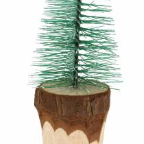 Artikel Weihnachtsdeko Tannenbaum beschneit aus Kunststoff und Holz 10cm 8er Set