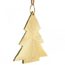 Artikel Weihnachtsbaum Metall gold 8x10cm z.Hängen 3St.