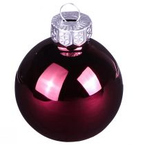 Artikel Weihnachtsbaumkugeln aus Glas Ø6cm Berry-Mix 24 Stück
