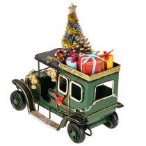 Artikel Weihnachtsdeko Auto aus Metall Grün 15×7×16 cm