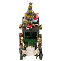 Artikel Weihnachtsdeko Auto aus Metall Grün 15×7×16 cm