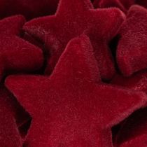 Artikel Weihnachtsdekoration Sterne Kunststoff Bordeaux Beflockt 4–5 cm 40 Stück
