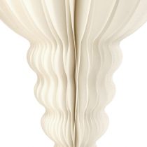 Artikel Elegante Weihnachtshängedeko Papier Tropfen Weiß 80cm