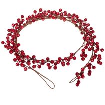 Artikel Weihnachtsgirlande künstlich Rot 180 cm mit Beeren