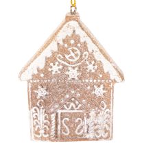 Artikel Weihnachtsanhänger 4er-Set aus Kunststoff 7 cm in Honigkuchen-Optik