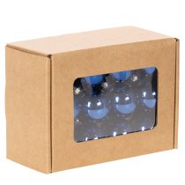 Artikel Mini Weihnachtskugeln aus Glas, Blau, 3 cm, 22 Stück