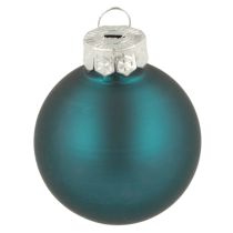 Artikel Christbaumkugeln Glas Matt und Glänzend 4cm Blau 24 Stück