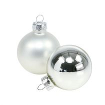 Artikel Weihnachtskugel Ø4cm Silber Glanz/Matt 24 St