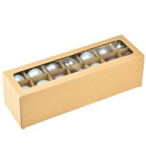 Artikel Dekokugel-Set Glas – Blau-Grau, Oberfläche matt, glänzend 5cm 24St