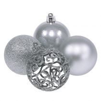 Artikel Weihnachtskugel Silber Ø6cm 16 St