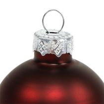 Artikel Weihnachtskugel Glas Ø4cm Bordeaux Mix 24St