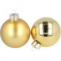 Artikel Weihnachtskugel Glas Ø6cm Gold Mix 24 St