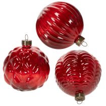 Artikel Weihnachtskugeln Glas Rot 8 cm Set à 12 Stück
