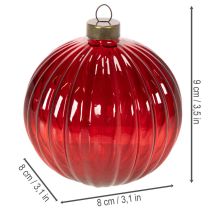 Artikel Weihnachtskugeln Glas Rot 8 cm Set à 12 Stück