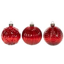 Artikel Weihnachtskugeln Glas Rot 8 cm Set à 12 Stück