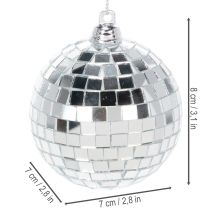 Artikel Weihnachtskugeln 7cm Spiegeloptik Silber 6er-Set