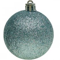 Artikel Weihnachtskugeln Kunststoff Hellblau Ø6cm 10er Set