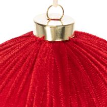 Artikel Weihnachtskugel Rot Samtoptik Ø 15cm 3er-Set