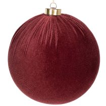 Artikel Weihnachtskugeln Weinrot Samtoptik 15 cm 3er-Set