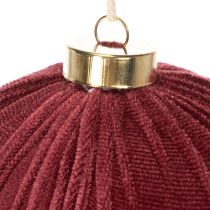 Artikel Weihnachtskugeln Weinrot Samtoptik 15 cm 3er-Set