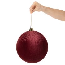 Artikel Weihnachtskugeln Rot Samt 25cm 2er-Set für Innenbereich