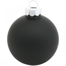 Artikel Christbaumkugeln Schwarz Ø6cm H6,5cm 24 Stück aus Echtglas