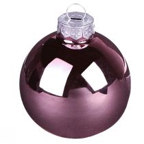 Artikel Weihnachtskugeln Glas Apricot Rosa Ø 4 cm 24er-Set