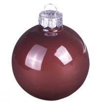 Artikel Weihnachtskugeln aus Glas Ø7,5 cm Gold Braun Apricot 12 St.